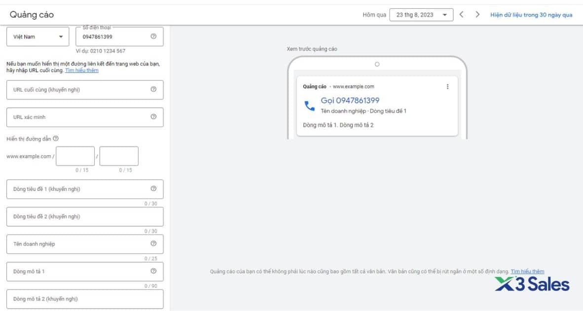 Cách cài đặt quảng cáo cuộc gọi Google Ads hiệu quả