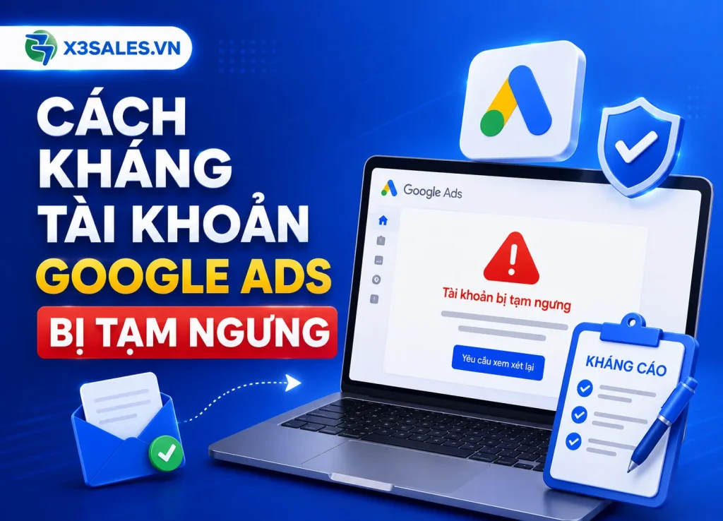Cách kháng tài khoản Google Ads bị tạm ngưng