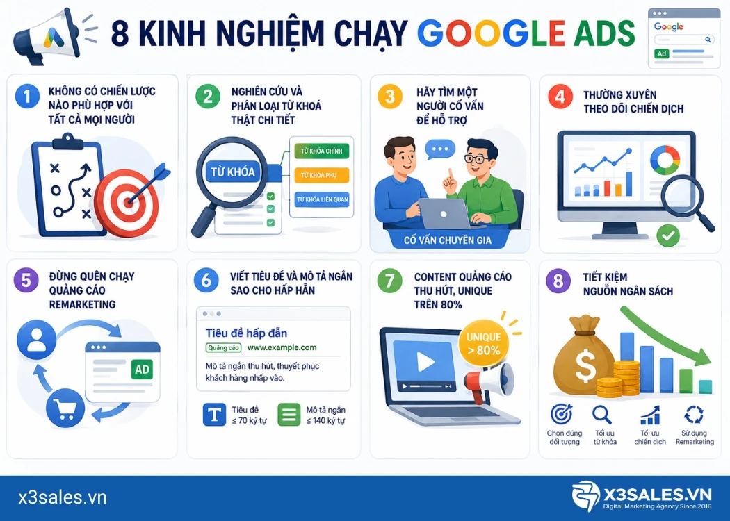 Kinh nghiệm chạy Google Ads