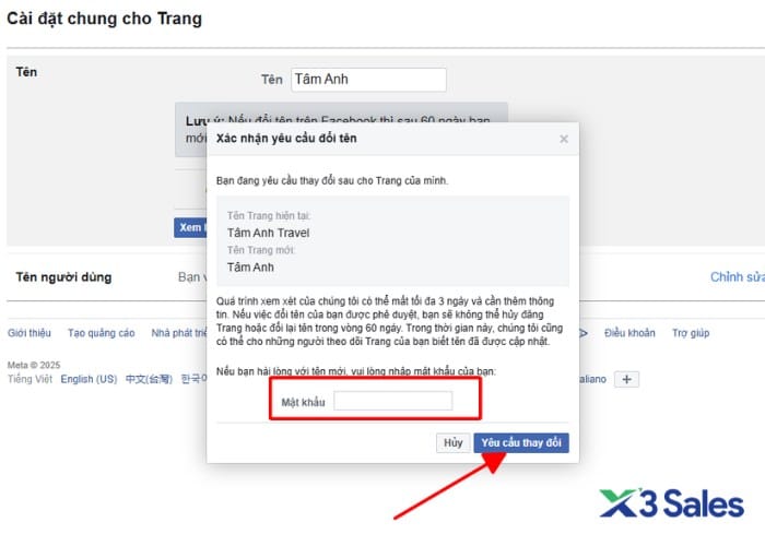 Cách đổi tên Fanpage Facebook và những điều cần lưu ý