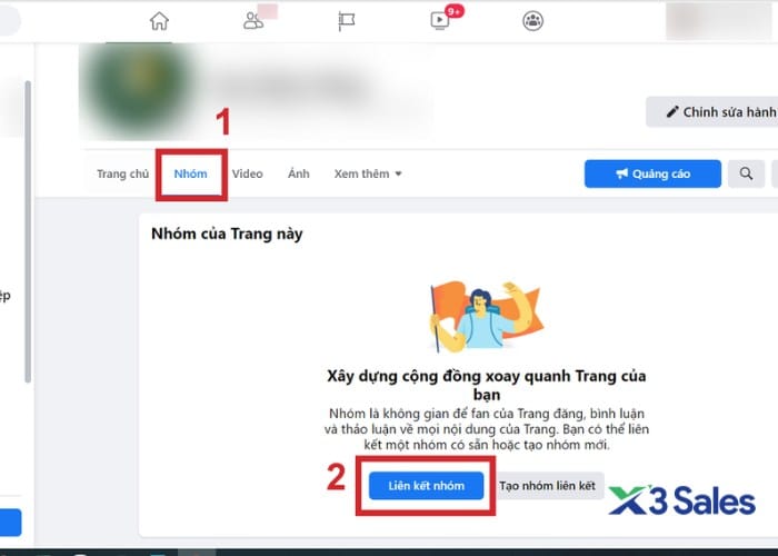 Hướng dẫn chi tiết liên kết nhóm với Fanpage Facebook