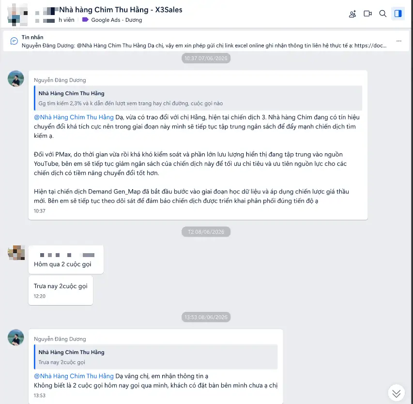 Google Ads Nhà Hàng Chim Hà Nam