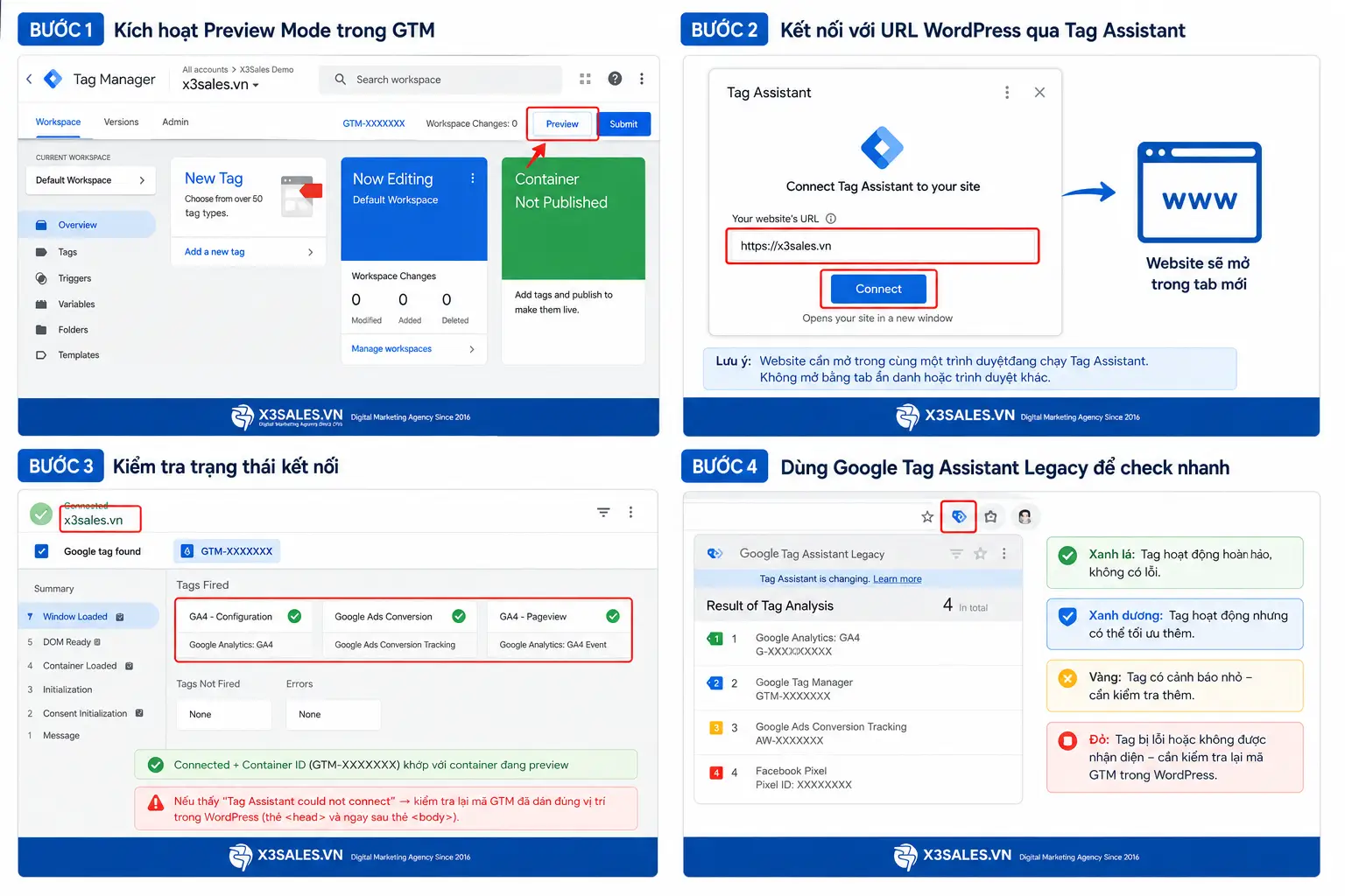 Kích hoạt Preview Mode trong Google Tag Manager