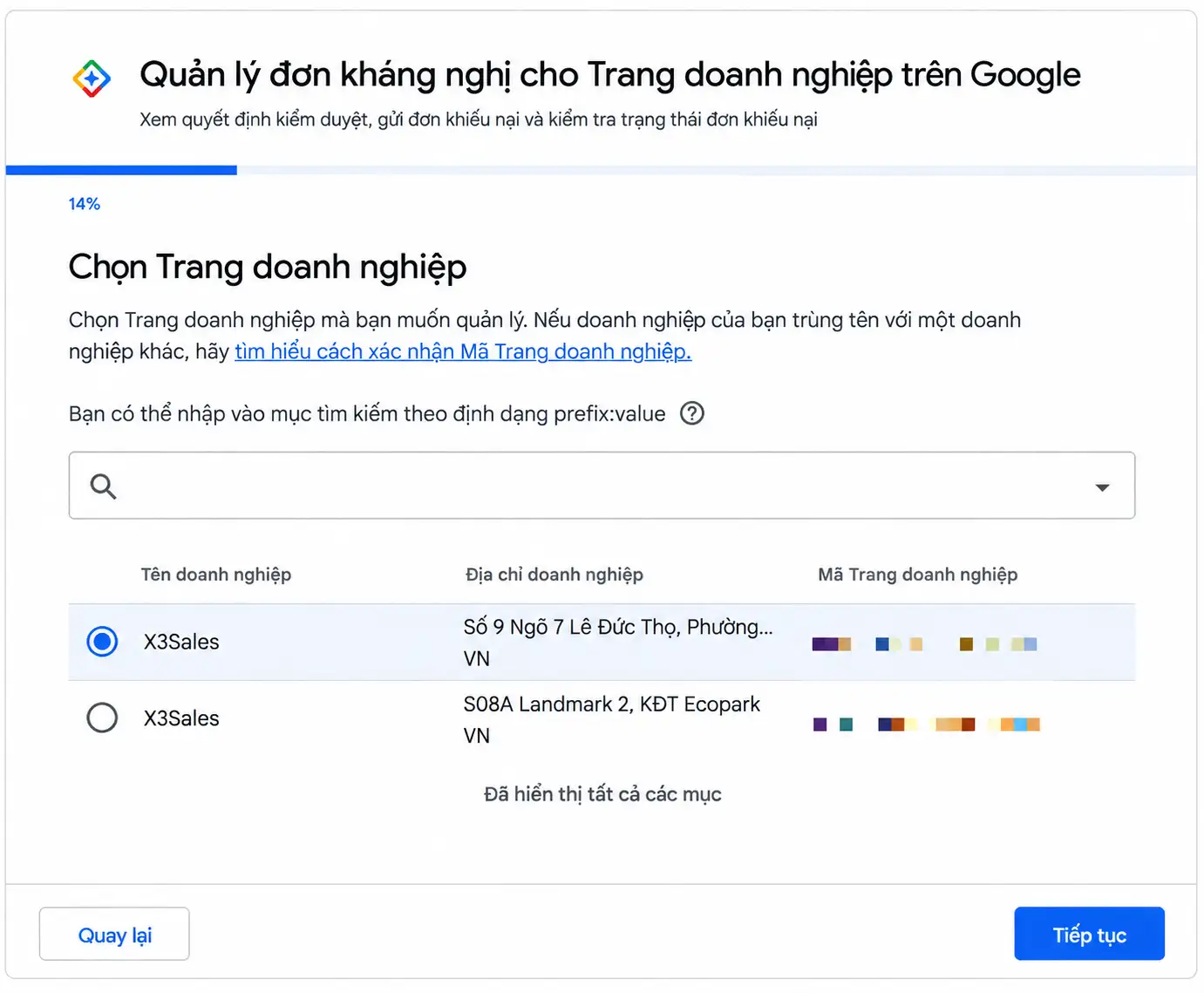 Kháng nghị Google Maps bị tạm ngưng